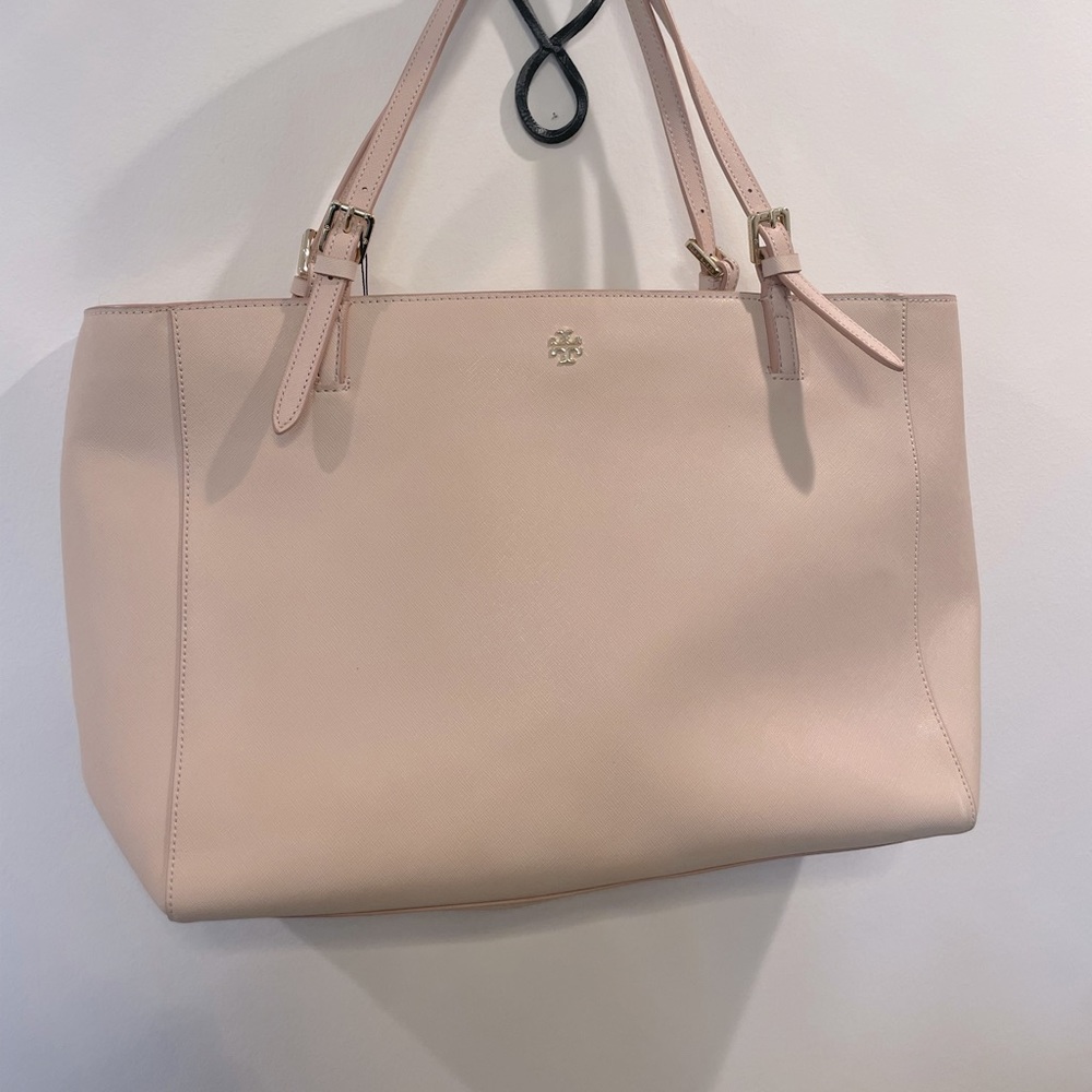 Pink Tory Burch canvas tote